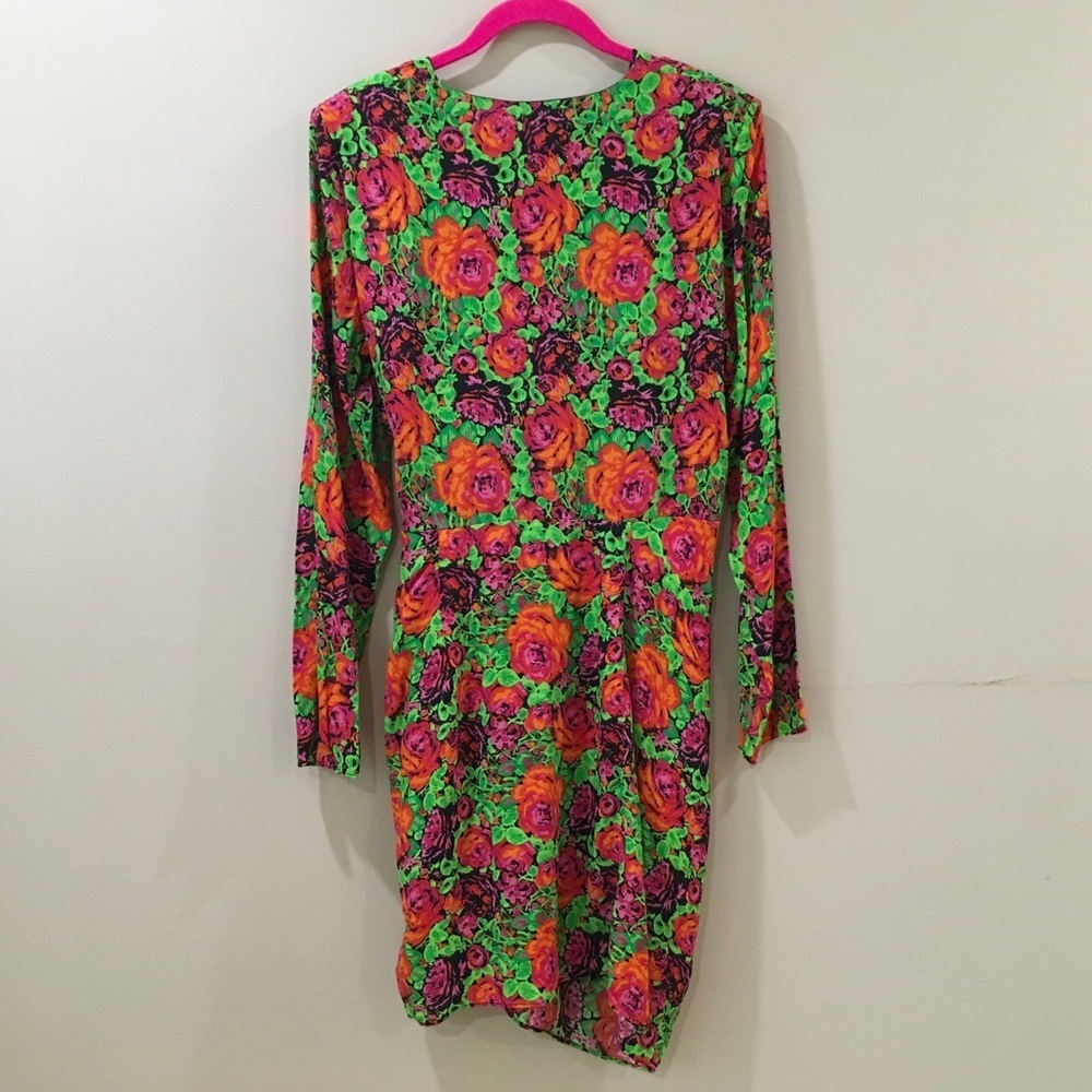 ZARA BLOGGER FAVE FLORAL MINI DRESS L - Picture 4 of 6